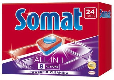 Tabletes trauku mazgājamajai mašīnai Henkel Somat All In One, 24 gab.