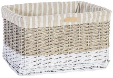 Home4you Basket Max 2 46x32xH26cm White/Gray