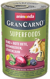Animonda GranCarno Superfoods Dog Wet Food With Beef 400g