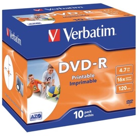 Накопитель данных Verbatim, 4.7 GB, 10шт.