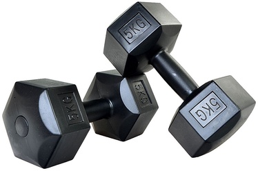 ProFit HEX Dumbbells 2x5kg Black