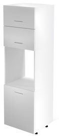 Virtuves skapītis Halmar Vento DP-60/214 White/Honey Oak, 600x560x2140 mm