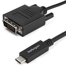 Адаптер StarTech USB-C to DVI USB Type-C, DVI, 1 м, черный