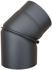 Ühendustoru nurk 45° 130mm must