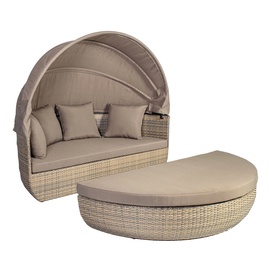 Home4you Larache Sofa w/ Canopy And Cushions Grey