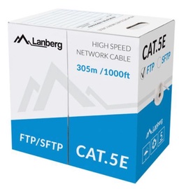 Провод Lanberg CAT 5e FTP, Nėra, 305 м, серый