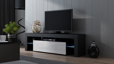 ТВ стол Pro Meble Milano 160 With Light Black/White, 1600x350x450 мм
