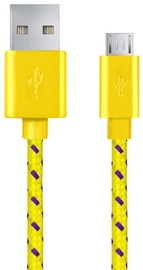 Esperanza Braided Cable USB to USB-micro Yellow 1m