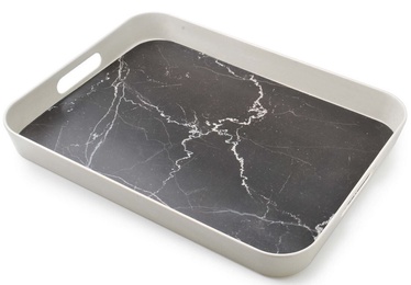Mondex Bamboo Decorative Tray Black Marble