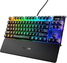 Клавиатура Steelseries Apex Apex 7 TKL QX2 Blue EN, черный