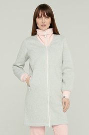 Audimas Fleece Long Zip-Through Jacket Grey S