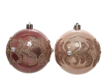 Елочное украшение Decoris 029314, розовый/, 80 мм