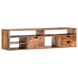 TV galds VLX Solid Sheesham Wood 286404, brūna, 300 mm x 1400 mm x 350 mm