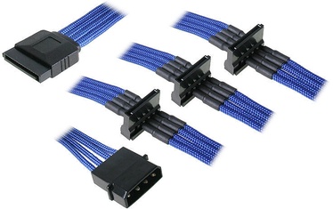 BitFenix Alchemy Molex To SATA 4x Adapter 20cm Blue