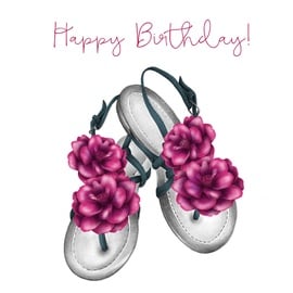 Clear Creations Sandals Birthday Card CL0317