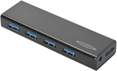 Ednet 85155 USB 3.0 4 Port Hub Black