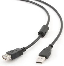 Laidas Gembird USB / USB USB 2.0 A male, USB 2.0 A female, 4.5 m, juoda