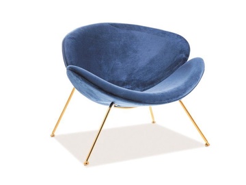 Fotelis Signal Meble Major Velvet Navy/Gold, 84x49x72 cm