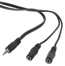 Разветвитель Gembird Audio Splitter Jack 3.5 x 2, Jack 3.5, 5 м, черный