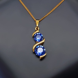 Diamond Sky Pendant Milky Way Sapphire With Swarovski Crystals