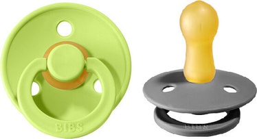 Bibs Colour Round Pacifier 2pcs Smoke/Lime 6-18m