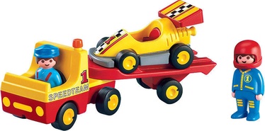 Playmobil 1-2-3 Racing Car With Transporter 6761