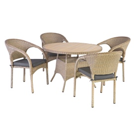 Home4you June Garden Furniture Set Brown/Grey