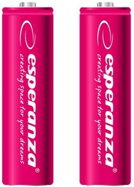 Esperanza Rechargaeble Batteries 2x AA 2000mAh Red
