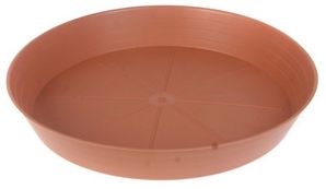 Тарелка для цветочного горшка Plastkon, коричневый, 34 см