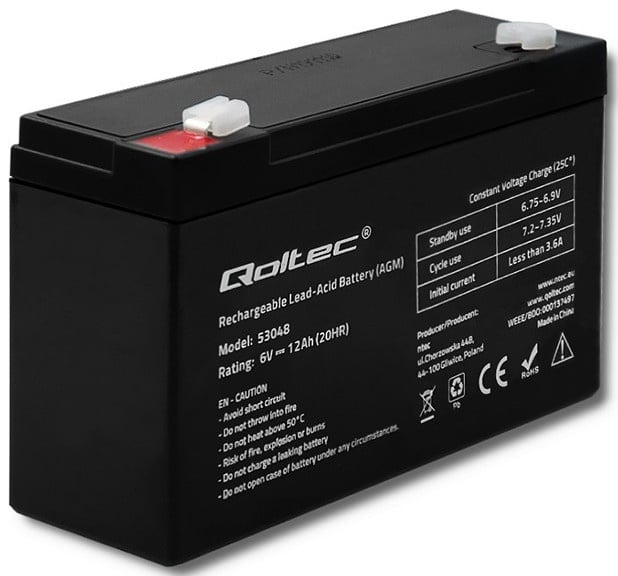 UPS akumulators Qoltec 53048, 12 Ah