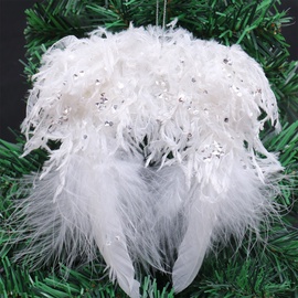 Jõulupuu ehe Christmas Touch Wings White, 1 tk