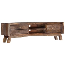TV galds VLX Solid Mango Wood, brūna, 1400 mm x 300 mm x 400 mm
