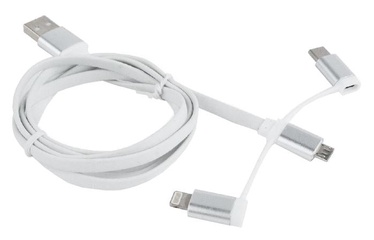 Gembird Cable USB Charging Combo 3-in-1 White 1m