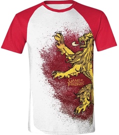 Licenced Game Of Throne Painted Lannister Raglan T-Shirt White/Red XL