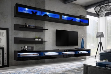 ASM Fly T5 Living Room Wall Unit Set Black