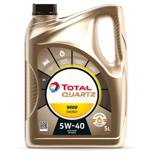 Машинное масло Total Quartz 9000 Energy 5W - 40, синтетический, для легкового автомобиля, 5 л