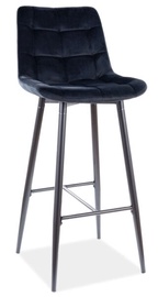 Bāra krēsls Chic H-1 Velvet, melna