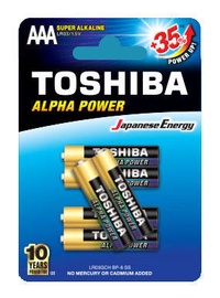 Toshiba Alfa Power AAA Alkaline Battery 6x
