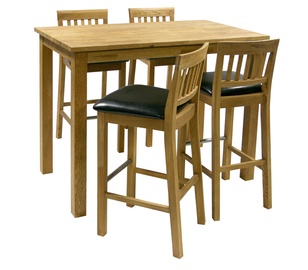 Ēdamistabas komplekts Home4you Laura Dark Brown/Oak