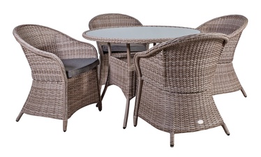 Āra mēbeļu komplekts Home4you Siena 20568, brūns, 4 sēdvietas