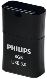 USB atmintinė Philips Pico Edition Black, USB 2.0, 8 GB
