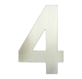 Durvju numurs Haushalt SS-4, 145 mm x 95 mm, nerūsējošais tērauds, nerūsējošā tērauda
