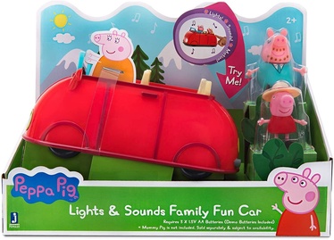 Jazwares Peppa Pig Lights & Sounds Family Fun Car