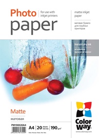 ColorWay Photo Paper A4 190 Matte 20 Pages