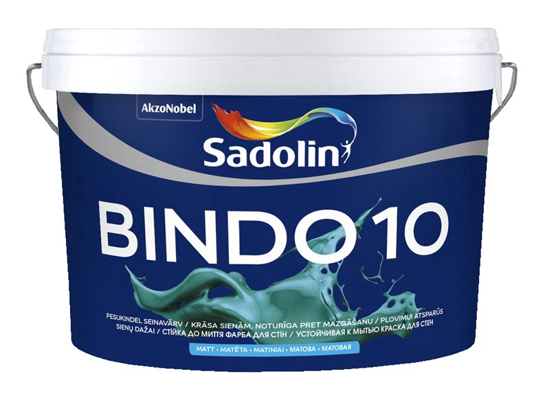 Värv Sadolin Bindo 10, valge, 2.5 l