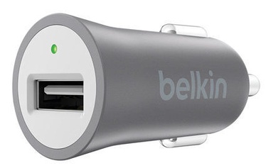 Auto telefona lādētājs Belkin, USB, sudraba