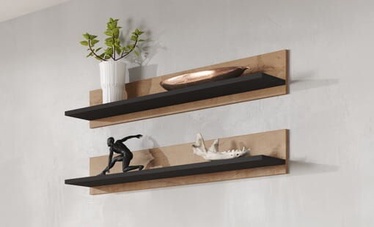Seinariiul Cama Meble Soho, must/tamm, 125x19x20 cm