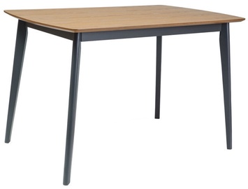 Обеденный стол Signal Meble Vitro Oak/Graphite, 1200x750x750 мм
