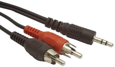 Natec Cable Jack-mini to RCA x2 Black 2.5m