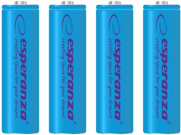 Esperanza Rechargaeble Batteries 4x AA 2000mAh Blue